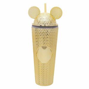 Diona J Cute Ear Tumbler With Straw And Lid Yellow